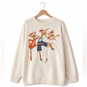 Fashion Only dancing reindeer Christmas Sweater